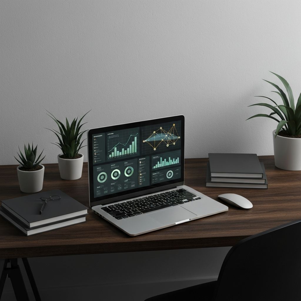 Modern analytics dashboard representing business intelligence